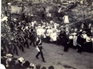 View: c13569 Crewe: Cox Bank, procession