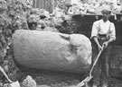 View: ch2844 Roman Column in Northgate Street Basement 	