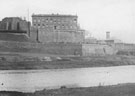 View: ch2891 Chester, Castle taken from Rivers Lane 	