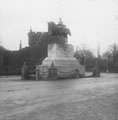 View: ch2895 Statue of Viscount Combermere Old Barracks in background 	
