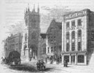 View: ch2917 Chester, Drawing of St Michael's Church 	