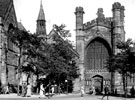 View: ch3004 Chester, Cathedral West Front 	