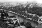 View: ch3141 Chester, River and Suspension Bridge 	
