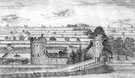 View: ch4004 Drawing of City Walls showing Water Tower and Bonewaldesthorne's Tower.