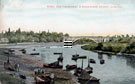 View: ch4046 Fishermen on the River and Grosvenor Bridge 		