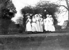View: ch4156 Nurses in garden of Boughton Grange
