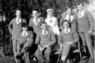 View: ch4161 Patients with nurse in garden of Boughton Grange