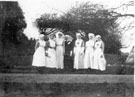 View: ch4166 Nurses in garden of Boughton Grange