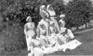 View: ch4168 Nurses in garden of Boughton Grange