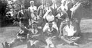 View: ch4169 Nurses and patients in garden of Boughton Grange