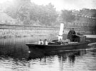 View: ch4677 Chester, A steamer on the River Dee passing Deva Terrace 	