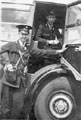 View: ch4899 Frederick Ball bus driver with conductor for Chester Corporation buses 	