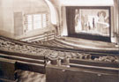View: ch4958 Interior of Odeon showing layout and curtain detail 	