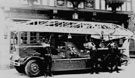 View: ch5054 Firemen and truck, Moore and Brocks AFS pictured outside Northgate Fire Station