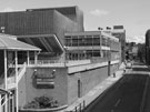 View: ch7327 View of Gateway Theatre from Chester Plaza car park, prior to closure. 	