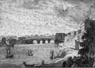 View: ch7882 Old etching of the Dee and Old Dee Bridge