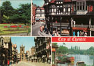 View: ch8277 Postcard with 4 views of Chester