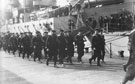 View: ch8675 HMS Chester crew assembling for a parade