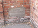 View: ch8878 Close up of a foundation stone in No. 2 Hough Green gateway