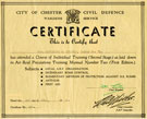 View: ch9033 Civil Defence Certificate, awarded to Mrs K. Churton