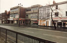 View: ch9065 Shopfronts on the south side of Foregate Street. 