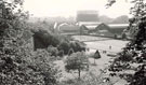 View: cn0355 Chester, City Walls Road looking West over Tower Fields Bowling Green and Tennis Courts 	