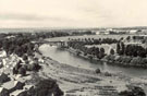 View: cn0398 Chester, River, Grosvenor Bridge, Roodee 	