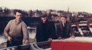 View: p0078 Image of three men with a boat to south west of Dee Bridge over River Dee