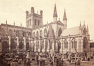 View: p0104 Exterior of Chester Cathedral from South East showing the graveyard