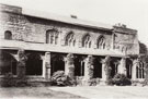 View: p0580 Cathedrals [West ] cloisters viewed from the cloister garth, before restoration