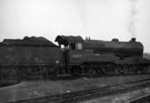 View: p0675 LNER Director Class locomotive leaving the turntable at Chester Northgate sheds, Northgate Station, Chester  Acc 961