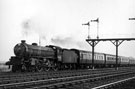 View: p0680 B1 Class locomotive passing through Hough Green with passenger train