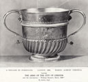 View: p1720 Magazine Photograph of a porringer, 1699, bearing the arms of the City of Chester