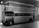 View: p1727 Chester Corporation bus, double decker 1950's