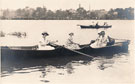 View: p2244 Four ladies in a boat on the river Dee, including Emily Davies in the centre