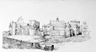 View: p2654 Drawing of Chester Castle before alterations