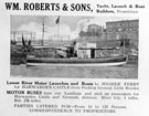 View: p2673 William Roberts and Sons Motor Launch on the River Dee, near City walls