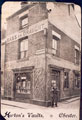 View: p3046 Black and White Photograph showing 'Horton's Vaults' on corner of Frodsham Street / Kale Yards
