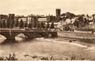 View: p4157 Postcard showing Chester, the River Dee and Bridge