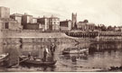 View: p4158 Postcard. Chester Castle and St. Mary's Church.