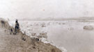 View: p6585 Frozen River Dee in Winter 1919